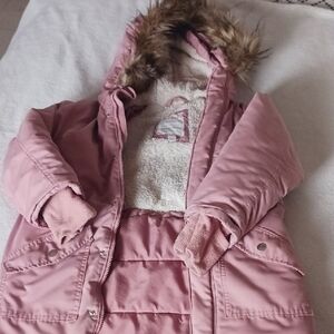 Cat & Jack Pink and Cream Fleece Jacket